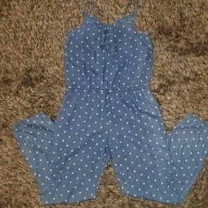 Girls denim polka dot jumper